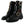 Dolce & Gabbana Black Leather Crystal Buckles Boots Shoes