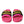 Dolce & Gabbana Pink Black Logo Beachwear Flats Sandals Shoes