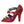 Dolce & Gabbana Red Sequined Crystal Mary Janes Pumps Shoes