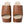 Dolce & Gabbana Brown Leather Wood Mules Wedge Slides Shoes