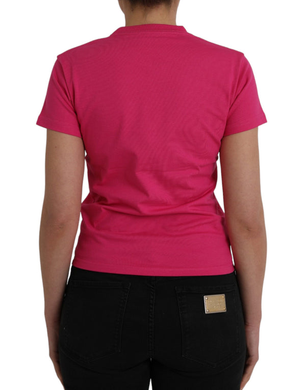 Balenciaga Pink Cotton Crew Neck Short Sleeves Tee T-shirt