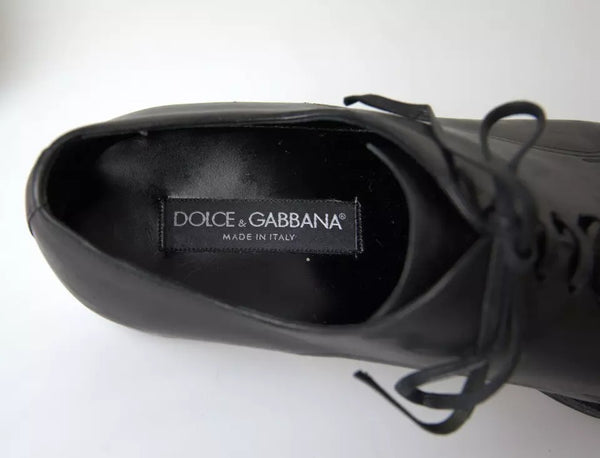 Dolce & Gabbana Black Leather Mens Formal Dress Shoes