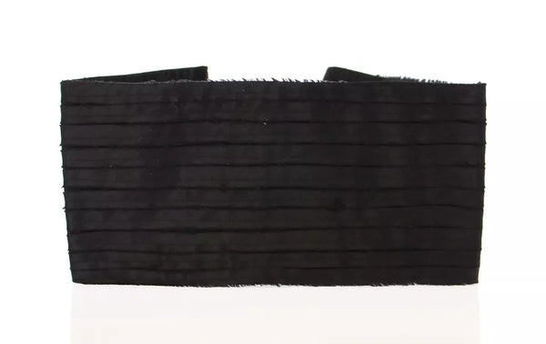 Dolce & Gabbana Black Silk Womens Waist Cummerbund