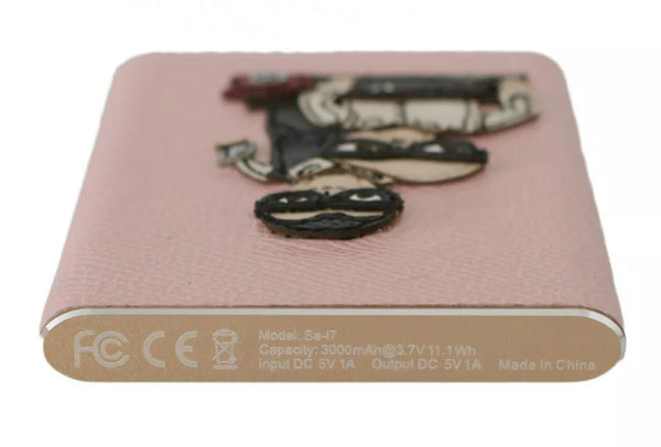 Dolce &amp; Gabbana USB-laturi vaaleanpunainen nahka #DGFAMILY Power Bank