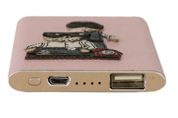 Dolce &amp; Gabbana USB-laturi vaaleanpunainen nahka #DGFAMILY Power Bank