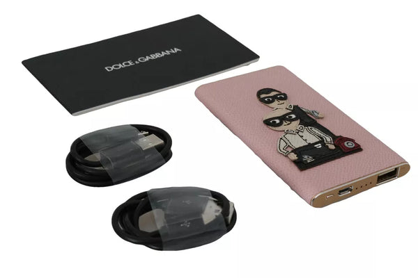 Dolce &amp; Gabbana USB-laturi vaaleanpunainen nahka #DGFAMILY Power Bank