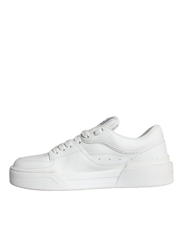 Dolce & Gabbana White Miami Leather Low Top Sneakers Shoes