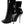 Dolce & Gabbana Black Patent Leather Crystal Heel Boots Shoes