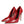 Dolce & Gabbana Red Patent Leather Faux Pearl Heels Pumps Shoes