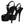 Dolce & Gabbana Black Leather Platform Heels Sandals Shoes