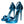 Dolce & Gabbana Metallic Blue Leather Keira Sandals Shoes