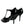 Dolce & Gabbana Black Leather T-strap Stiletto High Heels Shoes