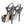 Dolce & Gabbana Metallic Silver Leather Keira Platform Sandals Shoes