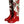 Dolce & Gabbana Red Floral Rubber Knee High Flat Boots Shoes