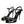 Dolce & Gabbana Black Leather Crystal Ankle Strap Sandals Shoes