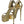 Dolce & Gabbana Gold Leather Platform Keira Sandals Shoes