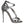 Dolce & Gabbana Silver Keira Leather Heels Sandals Shoes