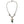 Dolce & Gabbana Silver Brass Clear Crystal Roses Pendants Necklace