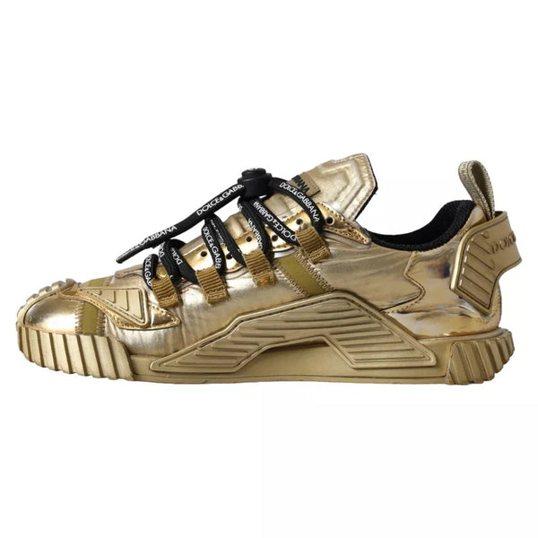 Dolce & Gabbana Metallic Gold NS1 Low Top Sneakers Shoes