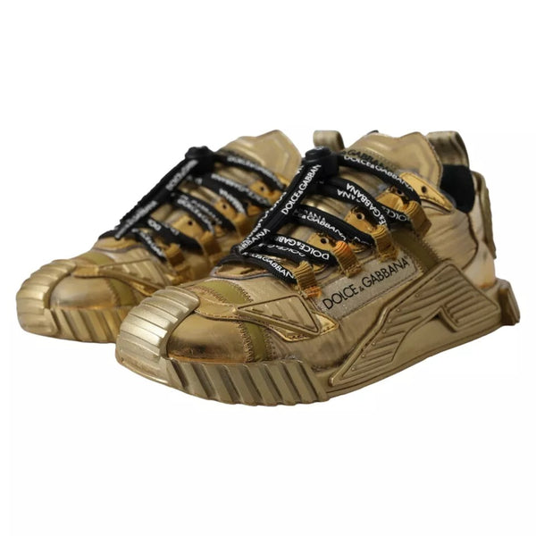 Dolce & Gabbana Metallic Gold NS1 Low Top Sneakers Shoes