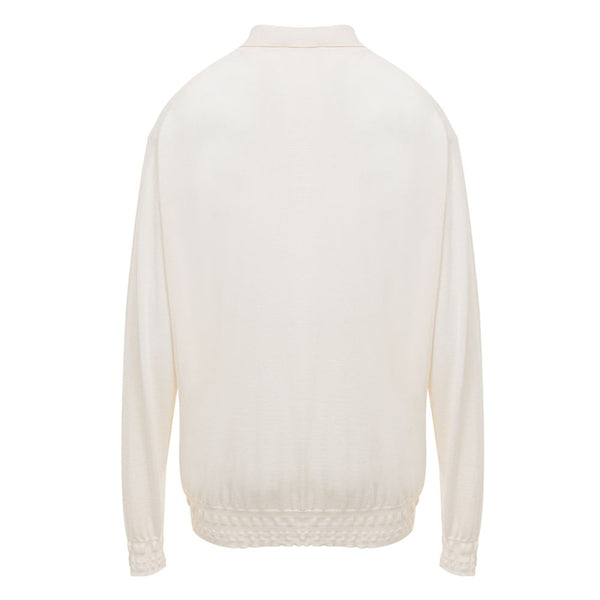 Brioni White Cashemere Polo Shirt