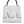 MSGM White Bovine Leather Top Handle Handbag Satchel Purse Bag