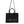 Versace Black Top Handle Canvas Leather Logo Crossbody Tote Bag