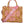 Versace Pink Yellow Baroque Fabric Leather Shopping Tote Bag