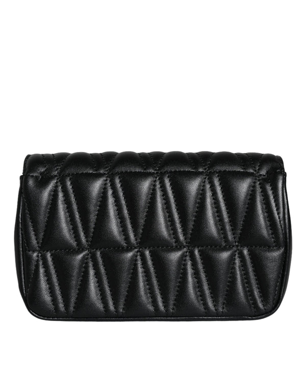 Versace Black Mini Nappa Leather Crossbody Shoulder Bag