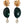 Dolce & Gabbana Red Watermelon Gold Brass Crystal Clip Dangling Earrings