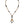 Dolce & Gabbana Gold Chain Brass Black Beaded Rosary Style Necklace