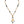 Dolce & Gabbana Gold Chain Brass Black Beaded Rosary Style Necklace