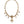 Dolce & Gabbana Gold Brass Chain Floral Crystal Cross Pendant Necklace