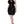 Dolce & Gabbana Black Polyester Ruched Coated Mini Dress