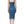 Dolce & Gabbana Blue Mesh Trim Ruched Tulle Sheath Dress