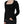 Dolce & Gabbana Black Long Sleeves Blouse Square Neck Top