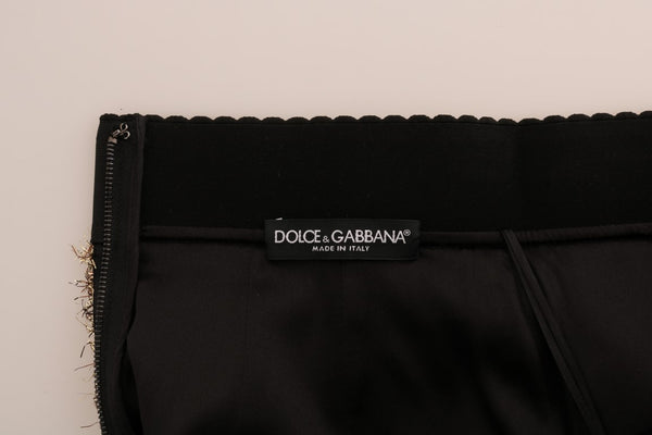 Dolce &amp; Gabbana kultainen musta lyhyt minihame