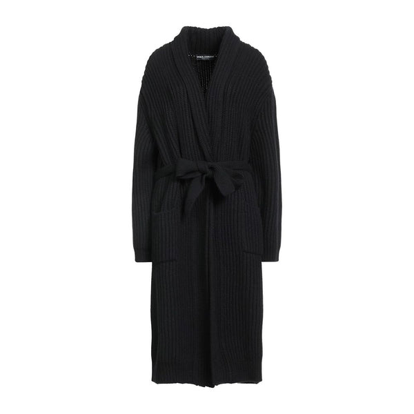 Dolce & Gabbana Black Wool Jackets & Coat