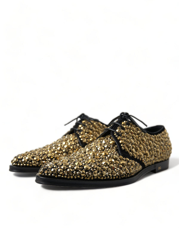 Dolce &amp; Gabbana Black Gold -koristeiset Derby-mekkokengät
