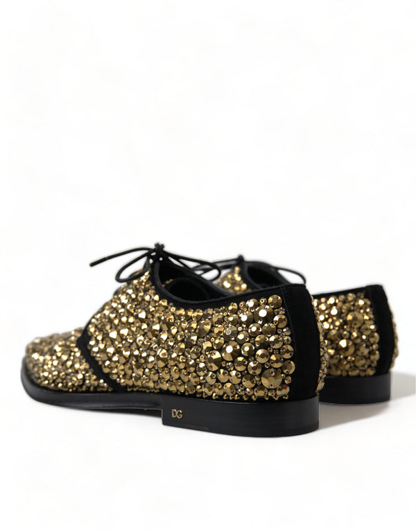 Dolce &amp; Gabbana Black Gold -koristeiset Derby-mekkokengät