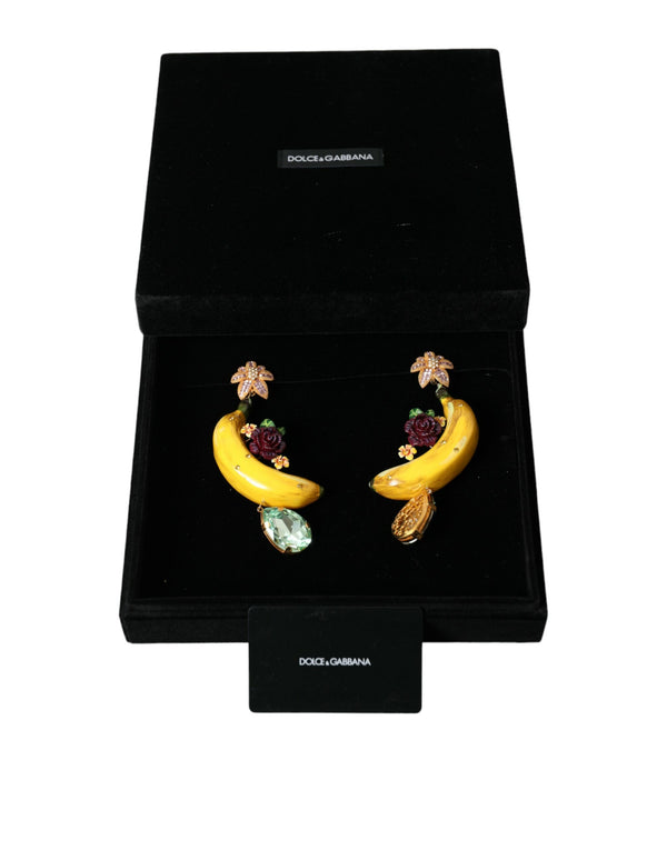 Dolce & Gabbana Chic Clip-on Banana Dangle Earrings