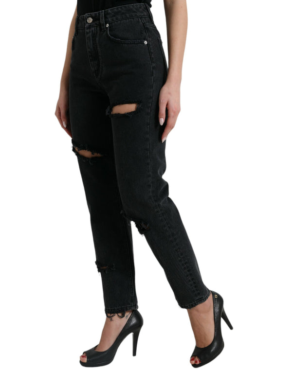 Dolce & Gabbana Elegant High-Waist Black Stretch Jeans