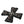 Dolce & Gabbana Black Crystals Embellished Cross Pin Brooch