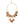 Dolce & Gabbana Gold Brass Link Chain Rose Petal Crystal Pendant Necklace