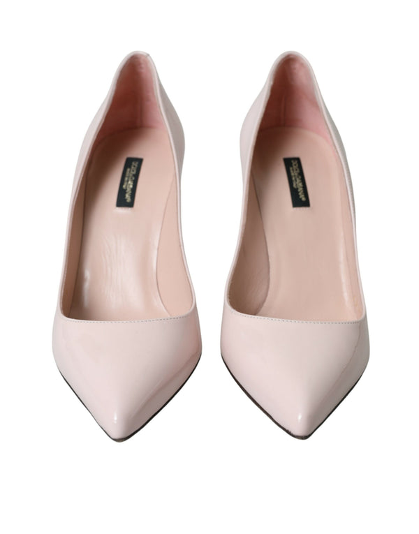 Dolce & Gabbana Light Pink Leather Bellucci Heels Pumps Shoes