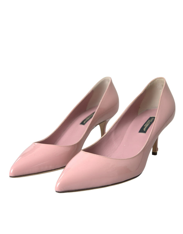 Dolce & Gabbana Light Pink Patent Leather Heels Pumps Shoes