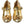 Dolce & Gabbana Gold Leather Crystal Mary Janes Pumps Shoes