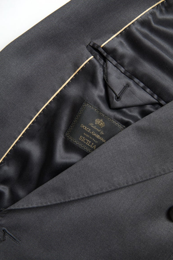 Dolce &amp; Gabbana Grey 2-osainen kaksirivinen SICILIA-puku