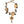 Dolce & Gabbana Gold Black Crystals Lapin Fur Filigree Chocker Necklace