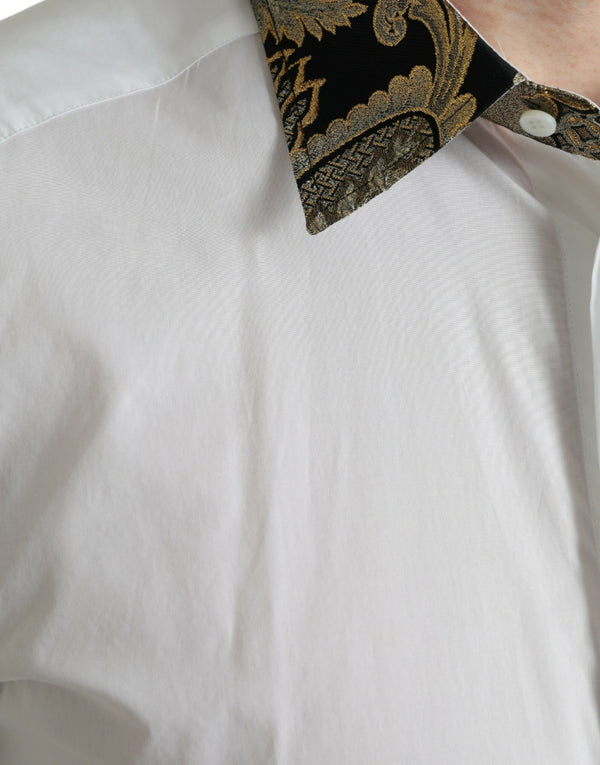 Dolce & Gabbana Elegant Gold Detail Dress Shirt